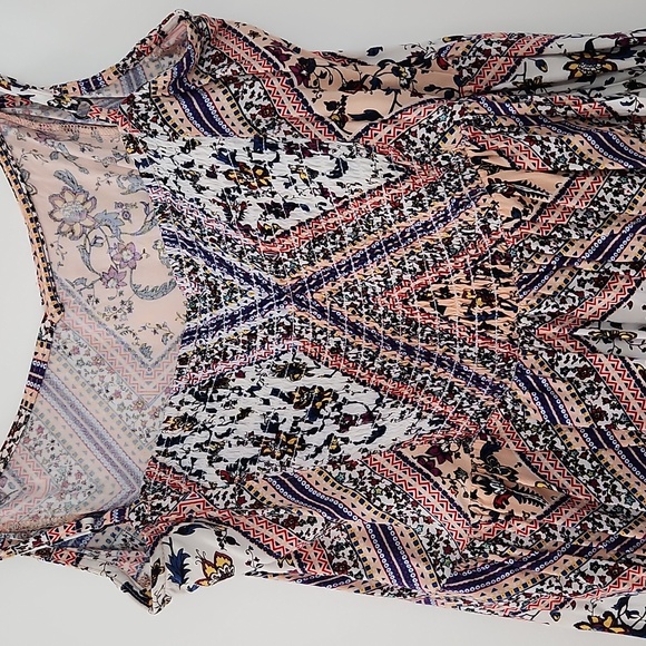 H&M Peach Patterned Mini Dress - Picture 6 of 7